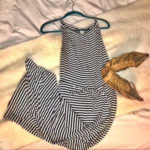 CAbi Striped Maxi/High low dress